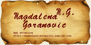 Magdalena Goranović vizit kartica